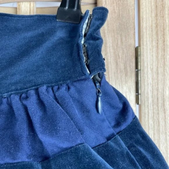 Puffy Blue Striped Lolita Skirt - Picture 4 of 8